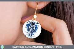 GorgeousBlue Drips Round Earrings design.