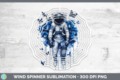 GorgeousBlue Drips Wind Spinner design.