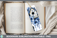 GorgeousBlue Drips Bookmark design.