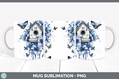 GorgeousBlue Drips Mug Wrap design.