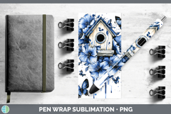 GorgeousBlue Drips Pen Wrap design.