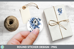 GorgeousBlue Drips Stickers design.