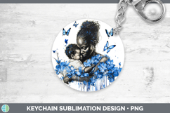 GorgeousBlue Drips Keychain design.