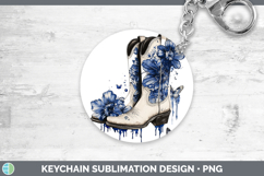 GorgeousBlue Drips Keychain design.