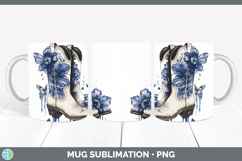 GorgeousBlue Drips Mug Wrap design.