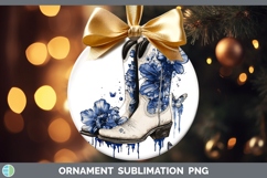GorgeousBlue Drips Ornament design.