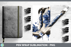 GorgeousBlue Drips Pen Wrap design.