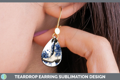 GorgeousBlue Drips Teardrop Earrings design.