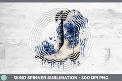 GorgeousBlue Drips Wind Spinner design.