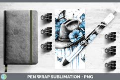 GorgeousBlue Drips Pen Wrap design.