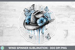 GorgeousBlue Drips Wind Spinner design.