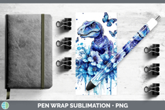 GorgeousBlue Drips Pen Wrap design.