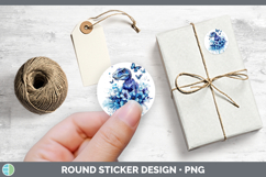 GorgeousBlue Drips Stickers design.