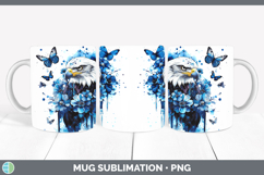 GorgeousBlue Drips Mug Wrap design.