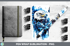 GorgeousBlue Drips Pen Wrap design.