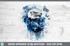 GorgeousBlue Drips Wind Spinner design.
