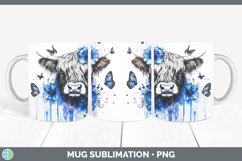 GorgeousBlue Drips Mug Wrap design.