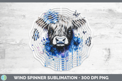 GorgeousBlue Drips Wind Spinner design.