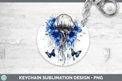 GorgeousBlue Drips Keychain design.