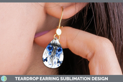 GorgeousBlue Drips Teardrop Earrings design.