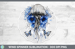 GorgeousBlue Drips Wind Spinner design.