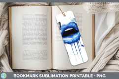 GorgeousBlue Drips Bookmark design.