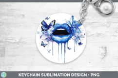 GorgeousBlue Drips Keychain design.