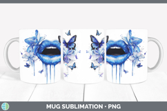 GorgeousBlue Drips Mug Wrap design.