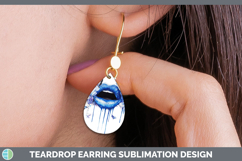 GorgeousBlue Drips Teardrop Earrings design.