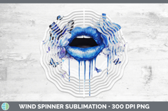 GorgeousBlue Drips Wind Spinner design.