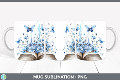 GorgeousBlue Drips Mug Wrap design.
