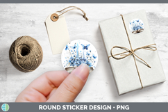 GorgeousBlue Drips Stickers design.