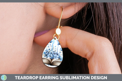 GorgeousBlue Drips Teardrop Earrings design.