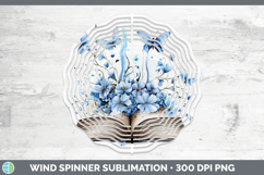 GorgeousBlue Drips Wind Spinner design.