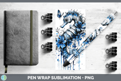 GorgeousBlue Drips Pen Wrap design.