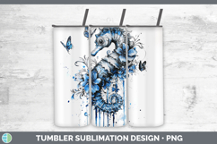GorgeousBlue Drips Tumbler design.