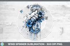 GorgeousBlue Drips Wind Spinner design.