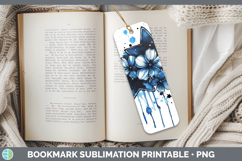 GorgeousBlue Drips Bookmark design.