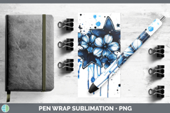 GorgeousBlue Drips Pen Wrap design.