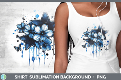 GorgeousBlue Drips Shirt design.
