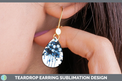 GorgeousBlue Drips Teardrop Earrings design.