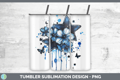 GorgeousBlue Drips Tumbler design.