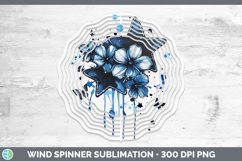 GorgeousBlue Drips Wind Spinner design.
