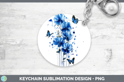 GorgeousBlue Drips Keychain design.