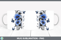 GorgeousBlue Drips Mug Wrap design.