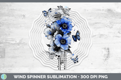 GorgeousBlue Drips Wind Spinner design.