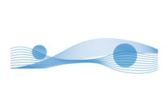 Blue dynamic abstract lines clipart Product Image 1