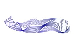 Blue dynamic lines design clipart Product Image 1
