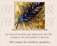 Blue Watercolor Feather Tumbler Wrap PNG Product Image 2