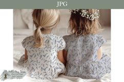 Blue Fern Toile Seamless Pattern | Botanical Cottagecore Product Image 4